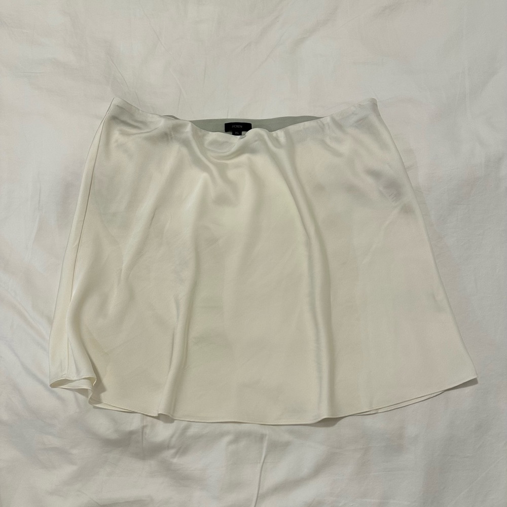 J. Crew Ivory Silky Skirt